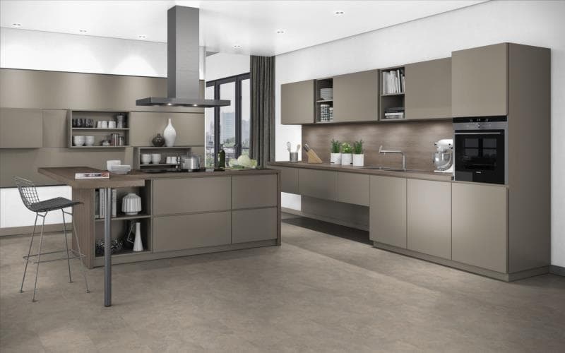 Treviso Handle-less Matt Stone Grey